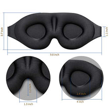 Load image into Gallery viewer, MZOO Sleep Eye Mask for Men Women, 3D Contoured Cup Sleeping Mask &amp; Blindfold, Concave Molded Night Sleep Mask, Block Out Light, Soft Comfort Eye Shade Cover for Travel Yoga Nap, Black
