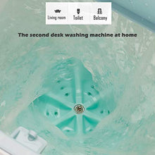 Load image into Gallery viewer, ZJFFJZ 2020 New Mini USB Portable Washing Machine, Folding Fully automatic Laundry Machine, Turbine Washer, Low Noise,Low Washing Machine for Dorms, outdoor,Apartments,Business Trips (Pink)
