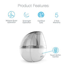 Load image into Gallery viewer, Pure Enrichment® MistAire™ Silver Ultrasonic Cool Mist Humidifier - Lasts Up to 25 Hours, Whisper-Quiet Overnight Operation, 360° Mist Nozzle, Easy-Fill Tank, Auto Safety Shut-Off
