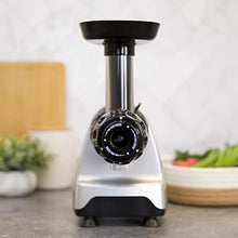 Load image into Gallery viewer, Omega Compact Slow Speed Multi-Purpose Nutrition System Juicer with Quiet Motor Creates Continuous Fresh Healthy Fruit and Vegetable Juice at 80 RPM, 200-Watt, Silver
