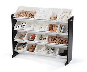 Humble Crew Extra-Large Toy Organizer, 16 Storage Bins, Espresso/White