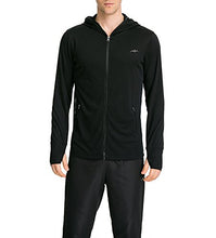 Load image into Gallery viewer, TRAILSIDE SUPPLY CO. Men&#39;s Zip Up Hoodie Stretch Sweatshirts,Lightweight Black Large
