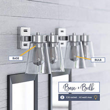 Load image into Gallery viewer, Prominence Home Fairendale 2 Light Brushed Nickel Bathroom Vanity Light with Clear Glass
