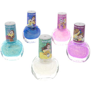 Disney Princess - Townley Girl Belle Non-Toxic Peel-Off Water-Based Natural Safe Quick Dry Nail Polish |Gift Kit Set for Kids Toddlers Girls, Glittery and Opaque Colors| Ages 3+ (18 Pcs)