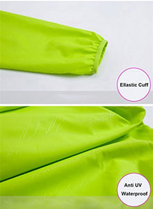 Women's Long Sleeve Hooded Windproof Cycling Hiking Rain Jacket Sportswear (US 10, Green)