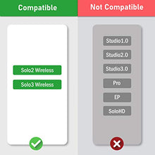 Load image into Gallery viewer, SoloWIT Earpads Cushions Replacement for Beats Solo 2 &amp; Solo 3 Wireless On-Ear Headphones, Ear Pads with Soft Protein Leather, Added Thickness - White
