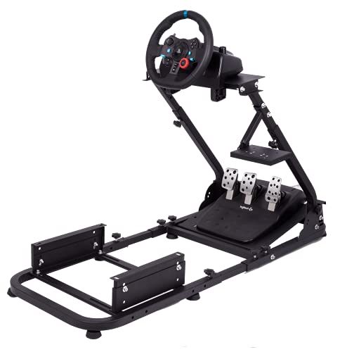 Hottoby Racing Simulator Cockpit Stand All for Fanatec/Thrustmaster/Logitech G25/G29/G920/G923 Support to PC/Xbox One/PC Gaming Simracing
