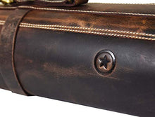 Load image into Gallery viewer, Personalized Leather Knife Roll Storage Bag | Elastic and Expandable 10 Pockets | Adjustable/Detachable Shoulder Strap | Travel-Friendly Chef Knife Case Roll By Aaron Leather Goods
