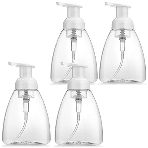 Titanker Soap Dispensers, 4 Pack Foaming Soap Dispenser, Foam Hand Soap Dispenser Plastic with Pump for Bathroom and Kitchen, 10 oz