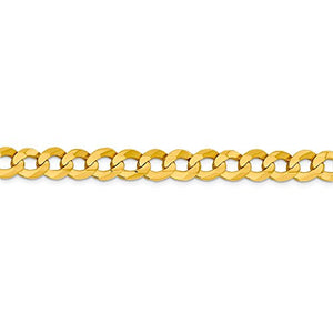 14k Yellow Gold 9.4mm Solid Flat Cuban Chain Necklace 24 Inch Pendant Charm Curb Miami Fine Jewelry For Women Gifts For Her