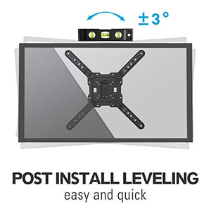MOUNTUP TV Wall Mounts TV Bracket for Most 26-55 Inches TVs, Full Motion TV Wall Mount with Swivel and Extend 17.7 Inch, TV Mount with Swivel Articulating Arm, Max VESA 400x400mm, MU0009