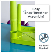 Load image into Gallery viewer, Humble Crew, Blue Table &amp; Red/Green/Yellow/Purple Kids Lightweight Plastic Table and 4 Chairs Set, Square
