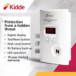 Kidde Nighthawk Carbon Monoxide Detector, AC-Plug-In with Battery Backup, Digital Display