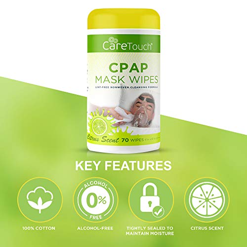 Load image into Gallery viewer, Care Touch CPAP Wipes | Alcohol-Free CPAP Cleaner | 3 Packs of 70 Scented CPAP Mask Wipes (210 Total)