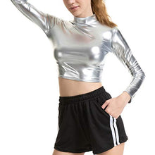 Load image into Gallery viewer, Radish Stars Women's Sexy Crop Tank Tops Sleeveless Longsleeve Club Cami Tube Top Tees Bikinis Silver
