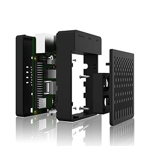 Raspberry Pi 4 Case, iUniker Raspberry Pi 4 Fan ABS Case with Cooling Fan, Raspberry Pi 4 Heatsink, Simple Removable Top Cover for Pi 4 Model B/ 4B