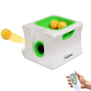 IDOGMATE Small Interactive Ball Launcher with Rechargeable, Automatic Dog Ball Thrower for Mini Dog (Small Machine with 3 Balls)