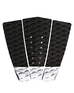 Abahub 3 Piece EVA Surfboard Deck Traction Pads with Kicker for Stomp Skimboards, Surf Boards, Funboard, Fish Board, White