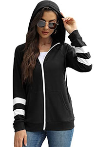 Zip Up Hoodie Women Lightweight Sweatshirs with Pockets