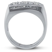 Load image into Gallery viewer, 1ct Diamond Mens Three Stone Wedding Anniversary Ring 10k White Gold - Size 12
