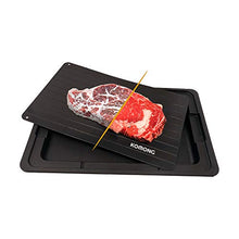 Load image into Gallery viewer, KOMONG Defrosting Tray for Frozen Meat - Light and Large(14 in) Thawing Plate with Drip Tray - Meat Thawing Board
