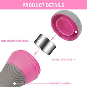 Vivitory Adjustable Dumbbells Set for Women, 4.4lb /6.6lb /8.8lb Weight Options, Dumbbells Weight Pair(Set of 2), Non-Slip Neoprene Hand, All-Purpose, Exercise Dumbbells for Home, Office, Gym (Pink)
