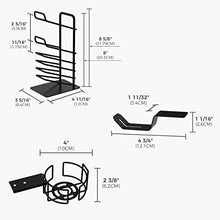 Load image into Gallery viewer, EUREKA ERGONOMIC Metal Gaming Accessories Bundle: Cup Holder, Headset Hook &amp; Controller Game Rack (S, Black)
