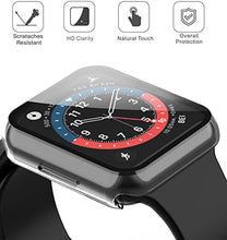Load image into Gallery viewer, Misxi 2 Pack Hard PC Case with Tempered Glass Screen Protector Compatible with Apple Watch Series 7 45mm, Ultra-Thin Scratch Resistant Overall Protective Cover for iWatch S7, Transparent
