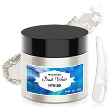 Load image into Gallery viewer, Alritz Mica Powder Pigment - Pearl White - 1oz Bottle - Cosmetic Grade Metallic Shimmer Mica Powder for Epoxy Resin, Resin Jewelry, Nail, Paint, Fine Arts, Make Up, Slime Colorant, Soap Dye
