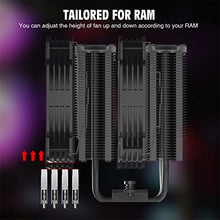 Load image into Gallery viewer, Vetroo U6PRO Dual Tower CPU Cooler, 120mm ARGB PWM Air Cooler 220W TDP 6pc Heatpipes for Intel LGA 1200 115X / AMD Ryzen AM4
