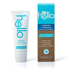 Load image into Gallery viewer, Hello Oral Care Fluoride Free Antiplaque and Whitening Toothpaste Vegan SLS Free with Tea Tree Oil Coconut Oil, Natural Peppermint, 4.7 Ounce
