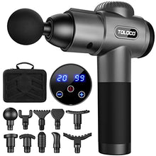 Load image into Gallery viewer, TOLOCO Massage Gun, Upgrade Percussion Muscle Massage Gun for Athletes, Handheld Deep Tissue Massager for Mothers Day Gifts (Grey)
