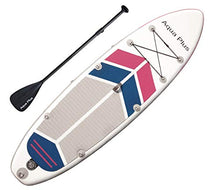 Load image into Gallery viewer, Aqua Plus 10ftx32inx6in Inflatable SUP for All Skill Levels Stand Up Paddle Board, Adjustable Paddle,Double Action Pump,ISUP Travel Backpack, Leash,Shoulder Strap,Youth &amp; Adult Inflatable Paddle Board
