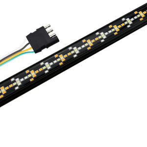 Syneticusa 60" Arrow LED Tailgate Light Bar Sequential Amber Turn Signal - Solid Beam - Weatherproof No Drill Install - Full Function Reverse Brake Running