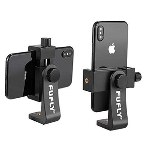 Fufly Phone Tripod, Adjustable Tripod for Phone & Camera, 54in Travel Video Tripod Phone Stand with Bluetooth Remote & Smartphone Holder Fit iPhone Xs/Xr/Xs Max/X/8/Galaxy/Huawei/Samsung/GoPro Camera