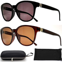 Load image into Gallery viewer, 2 Pair Bifocal Sunglasses Reading Glasses for Women Fashion Designer Cateyes (2 PACK (Black &amp; Brown), 2.50)
