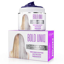 Load image into Gallery viewer, Purple Hair Mask for Blonde, Platinum &amp; Silver Hair - Banish Yellow Hues: Blue Masque to Reduce Brassiness &amp; Condition Dry Damaged Hair - Sulfate Free Toner
