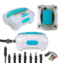 Load image into Gallery viewer, NIXY SUP Pump, Electric Air Pump for Inflatable Stand Up Paddle Boards 1 to 20PSI High Pressure, 12V Dual Stage &amp; Auto-Off Function - 7 Nozzles Great for Inflatable SUP, Kayaks, Boats &amp; Rafts
