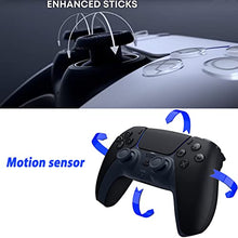 Load image into Gallery viewer, Midnight Black Sony DualSense Wireless PS5 Controller for Playstation 5, Bundled with PS5 Controller Skin Voucher &amp; PremGear Cleaning Cloth
