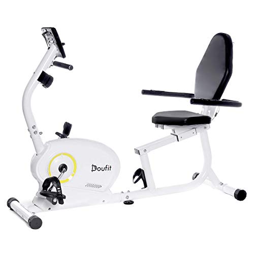 Recumbent Exercise Bike Stationary, Doufit EB-02 Indoor Magnetic Exercise Bicycle for Home Workout with 8 Resistance Levels and Adjustable Seat