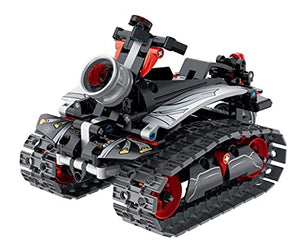 UNIQUE KIDS Building Remote Control STEM Building Kit for Boys 8-12 Tracked Racer Car/Tank/Robot 3 in 1 Educational Toys for 6 7 8 9 10 11 12 + Year Old Boys and Girls Birthday Gifts for Kids (Red)