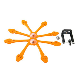 Fine Magical Octopus Lazy Bracket,Cell Phone Holder, Tablet Holder Universal Phone Stand, Lazy Bracket, DIY Free Rotating Mounts with Multiple Function (Orange)