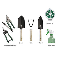 Load image into Gallery viewer, Pure Garden 75-08002 8 Piece Garden Tool and Tote Set Repel-pesticides, 7x4.5, b
