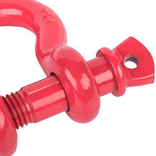 Load image into Gallery viewer, FieryRed 3/4" D Ring Shackle (2 Pack) 22,046Ibs Break Strength with 7/8" Locking Pin and Black Isolator &amp; Washer Kits for use With Tow Strap, Winch &amp; Bubba Rope
