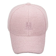 Load image into Gallery viewer, BCDlily Women Fuzzy Fall Winter Baseball Caps Outdoor Casual Warm Letter Embroidery Visor Baseball Hat (Pink)
