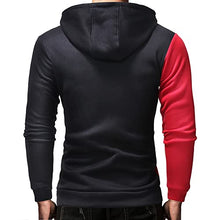 Load image into Gallery viewer, Baniupa Men Color Block Contrasting Casual Color Blocking Hooded Pullover Long Sleeve Sports Sweatshirt Fashion Hoodie(Red,M)

