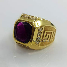 Load image into Gallery viewer, Natural Amethyst Ring 92.5 Sterling Silver Ring, Natural Amethyst Gemstone Ring, February Birthstone Ring, Amethyst Wedding&amp;Engagement Ring, Mens Ring, Gift Jewelry Ring For Him
