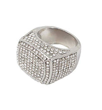 Load image into Gallery viewer, Charles Raymond Bling Bling Hip Hop Iced Out Luxury Men&#39;s Ring - 444 (Silver, 12)
