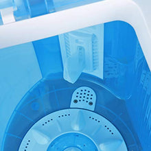 Load image into Gallery viewer, SUPER DEAL Portable Compact Washing Machine, Mini Twin Tub Washing Machine w/Washer&amp;Spinner, Gravity Drain Pump and Drain Hose
