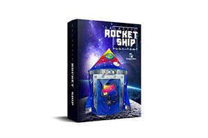 Rocket Ship Play Tent Playhouse | Unique Space and Planet Design for Indoor and Outdoor Fun, Imaginative Games & Gift | Foldable Playhouse Toy + Carry Bag for Boys & Girls | by Imagenius Toys